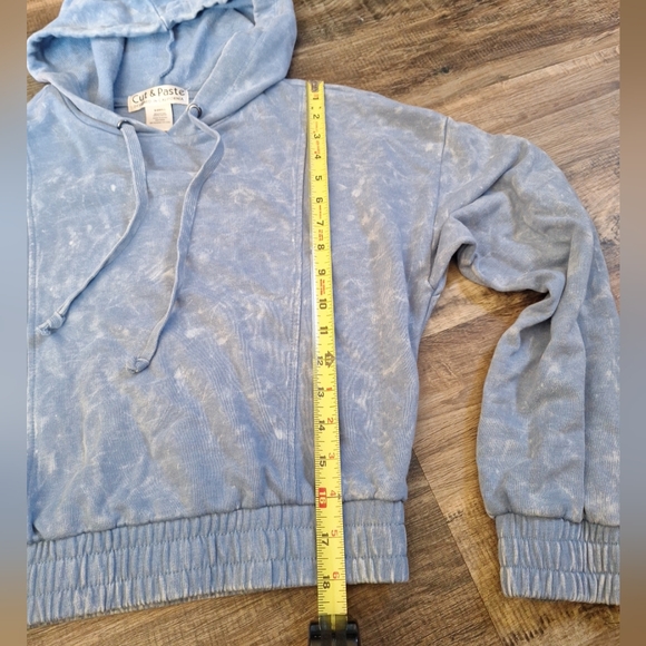 Cut & Paste Cropped Blue Hoodie size XS - Picture 6 of 10